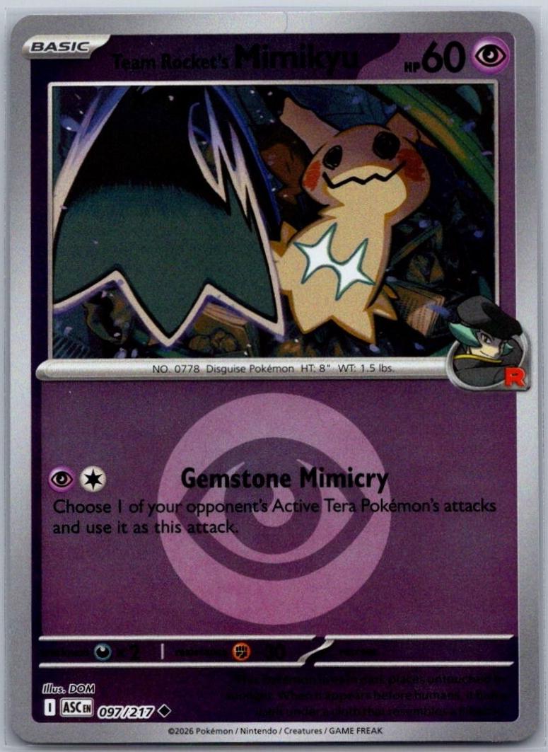Ascended Heroes Team Rocket's Mimikyu [Energy] Pokémon card